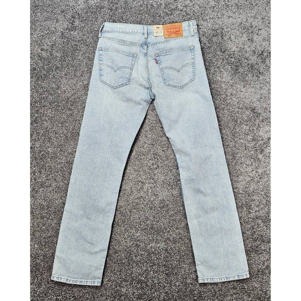 Levis 513 Slim Straight Jeans Mens Fits 32x31 Tag 33x32 Light Wash Stretch Denim